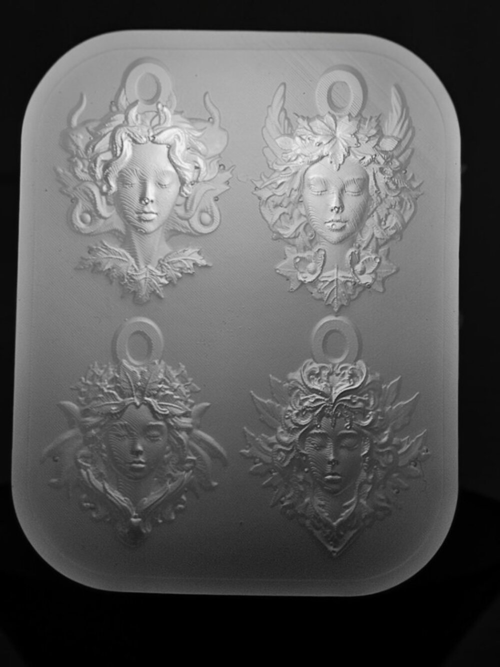 Classical Era Ladies Silicone Mold - Picture 5 of 12